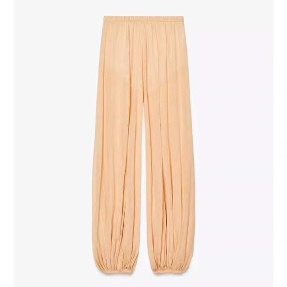 Zara Cream Wide-Leg Pants